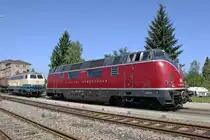 Die V200 007 und 217 014-0 beim 175 Jahre Eisenbahn in Deutschland fest im BW N�rnberg Gostenhof am 21,08,10