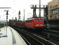 Heute drei Lackierungen der BR 140: 140 214-8 mit einem G�terzug auf Bremen Hauptbahnhof am 16-9-2000. Bild und scan: Date Jan de Vries.
