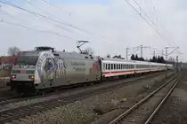 Hier nochmals die 101 144-4 Hertha BSC Berlin mit IC1284 Gro�glockner auf den Weg nach Flensburg um kurz vor 14 Uhr. Am 06.03.2011