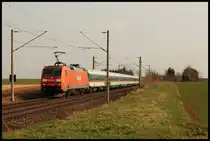 Da war ich �berrascht ! 152 084 -0 mit dem ALX von M�nchen Hbf nach Hof Hbf (bis Regensburg Hbf mit E-lok). (31.03.2011, K�fering)