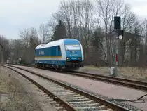 Nachschu�. Ein seltener Gast! Am 01.04.11 war 223 069 in Falkenstein/V. Bild machte ich vom Bahnsteig aus.

