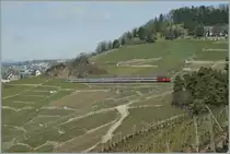 Re 460 085-4 mit dem IR 2525 von Gen�ve A�roport nach Luzern zwischen Bossi�re und Grandvaux am 1. April 2011

