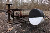 Naturpark S�dgel�nde Berlin Sch�neberg (Ehemaliger Rangierbahnhof). Alter Weichenhebel. 23.02.2011