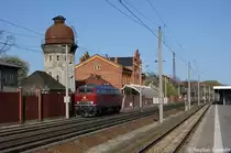 218 387-9 als Lz in Rathenow in Richtung Stendal unterwegs. 10.04.2011