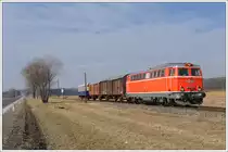 2043.24 mit unserem Fotozug SGAG 95662 am 26.2.2011 von Friedberg nach Oberwart bei der Einfahrt in Oberwart.