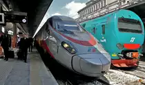 Gegens�tze I: FS ALe 426/ALE 506 (Treno 94) und Pendolino ETR 610 in Venezia Santa Lucia (12.05.2010)