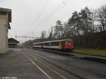 RBe 540 062-7 am 28.3.2011 in Mellingen, wo sonst keine Reisez�ge mehr durchfahren. Doch der Jail-Train bef�hrt jeweils diese Umleitungsstrecke und trifft in Mellingen auf die FV-Spinne aus dem HB Z�rich, worauf der Jail-Train dann in Mellingen angehalten wird.