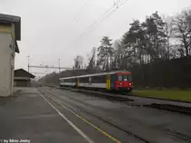 RBe 540 062-7 am 28.3.2011 in Mellingen, wo sonst keine Reisez�ge mehr durchfahren. Doch der Jail-Train bef�hrt jeweils diese Umleitungsstrecke und trifft in Mellingen auf die FV-Spinne aus dem HB Z�rich, worauf der Jail-Train dann in Mellingen angehalten wird.