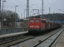 140 169,mit der 298 313 am Schlu�,am 13.April 2011 durchfuhr Bergen/R�gen.