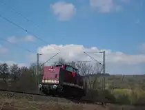 Beim Sonntags-Spaziergang konnte 203 834-8  erlegt  werden, als sie Tfzf �ber die KBS 613 in Richtung Norden fuhr. Hier zwischen Eschwege West und Albungen.