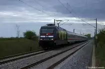 101 141-0  Bahn-Azubis gegen Hass & Gewalt  mit dem IC 2010 von T�bingen Hbf nach Berlin Hbf(tief) zwischen Brandenburg und G�tz. 15.04.2011