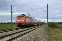 112 139  Otto hat Zugkraft  mit dem IRE25 (IRE 4278) nach Magdeburg zwischen Brandenburg und G�tz. 15.04.2011
