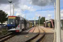 Plauen - PSB/abg. Tw - Die letzten KT4D in der Reihe der 7 abg. Tw auf dem Innengleis der Wendeschleife waren am 20.07.2008 die 218 und 224.