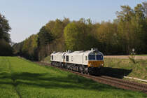 247 046 + 053 als Lokzug am 19.04.2011 in T��ling.