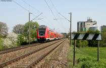 IRE 5318 (Kreuzlingen-Karlsruhe Hbf) mit Schublok 146 236-5  Triberg  bei M�hlhausen 21.4.11