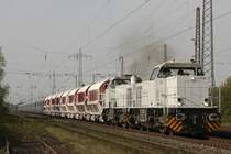 Die TXL Loks  Beci  (275 753) und  Tilly  (275 754) geben Gas!Aufgenommen am 11.4.11 in Ratingen-Lintorf.