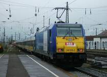 146 520 von RBB verlie� am 12.04.11 mit dem Connex nach Warnem�nde den Leipziger Hbf.