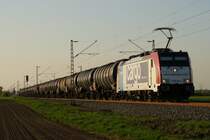 186 181-4 der SBB Cargo mit einem Kesselwagenzug in Neuss-Allerheiligen 09.04.2011