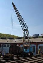 Kirow-Schienenkran Nr. 30 50 94-93 013-8 am 24.04.2011  im S�dwestf�lische Eisenbahnmuseum in Siegen.