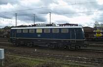 E10 121 abgestellt im BD Museum Ko-L�tzel..   Eingefangen   auf der Anfahrt zum DB Museum am 04.03.2010.