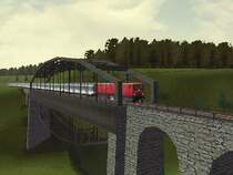 BR112 mit IR auf dem Weg von Remscheid nach Solingen-Ohligs. F�r den MST-Simulator ist die KBS410 elektrifiziert. 