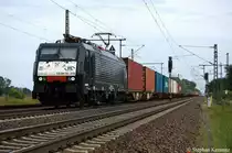 ES 64 F4 - 210 (189 210-8) MRCE im Dienst f�r die ITL mit einem Containerzug in Friesack(Mark) in Richtung Neustadt(Dosse) unterwegs. Netten Gru� zur�ck! 26.05.2011