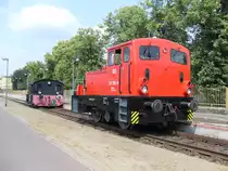 312 353 stand am 04.07.2009 bei einem Bahnhofsfest in Wittenberge.