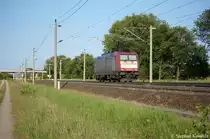 185 602-0 Crossrail als Lz zwischen Gro�wudicke und Rathenow in Richtung Wustermark unterwegs. Netten Gru� zur�ck! 29.05.2011