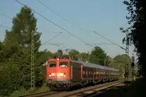 Die 110 456-1 fuhr am 30.05.2011 durch Eilendorf.