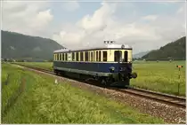 Dieseltriebwagen 5042 014 f�hrt als Sdz E 17251 von P�ls nach Knittelfeld. Zeltweg 5.6.2011


