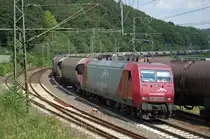 145 - CL 001 von Arcelor Mittal mit DGS 91017 Ziltendorf - L�nen S�d, bei der Durchfahrt durch den Bbf Himmighausen, 05.06.2011.