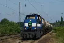 NIAG 276 003-7 (NIAG 1) mit einem Kesselwagenzug in Moers am 03.06.2011