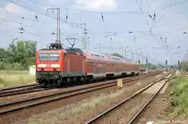 143 333-3 mit der RB21 (RB 18667) nach Potsdam Griebnitzsee in Priort. In dieser Garnitur befindet sich auch ein Fahrrad-Express [50 80 25 - 04 144-5 DBuza 748.0]. 06.06.2011