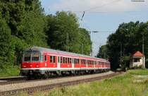 RE 79011 (M�nchen Hbf-�bersee) mit Schublok 111 181-4 in  A�ling 4.6.11