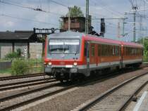 628 314 fuhr,am 28.Mai 2011,den RE aus Wismar nach Ludwigslust,in den Schweriner Hbf ein und mu�te auch am ehmaligen Bw vorbei.