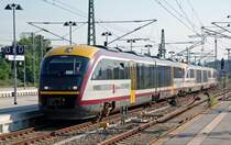 642 333 und zwei weitere Desiros der St�dtebahn Sachsen erreichen am 04.06.11 Dresden-Neustadt.