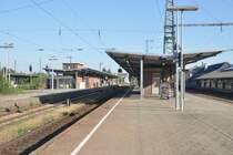 RHEINE (Kreis Steinfurt), 30.05.2011, Blick auf die Bahnsteige
