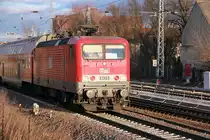 MEG 603 am 27. Januar 2011 als RE 7 von Berlin Sch�nefeld Flughafen nach W�nsdorf - Waldstadt