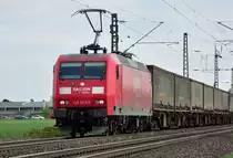 145 053-5 mit G�terzug Richtung K�ln zwischen Bonn und Br�hl - 15.04.2011