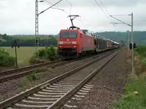 152 078-2 mit einen langen Gz kurz hinter Bad K�sen am 25.06.2009