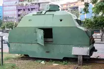 Dieser Schienen-Panzer Type ATW (Armoured Wickham Trolley) ist ebenfalls im Railway Police Museum ausgestellt. Der Motor und das Getriebe ist allerdings nicht mehr vorhanden. Bild vom 16.März 2011.

