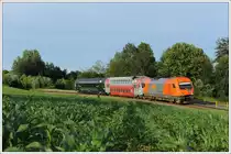 Am kommenden Wochenende wird er Plan B der GKB ein halbes Jahr alt, und er funktioniert noch immer reibungslos. �ber die Koralmbahn werden nach wie vor die Regionalz�ge zwischen Graz und Wies-Eibiswald mit Leihloks der BR 2016 und 218 abgewickelt. R 4381 wurde am 6.5.2011 von 2016 006 bespannt. Die Aufnahme entstand zwischen Dietmannsdorf und P�lfing-Brunn bei der Abzweigung der AB Gleinst�tten in Gasselsdorf.