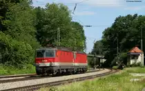 1144 238-1 und 225-8 als Tfzf gen Salzburg in A�ling 4.6.11
