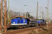 AHG 01 (D-AHG 98803 202 098-0) am 16.02.2011 auf dem Weg Richtung Genshagener Heide in Mahlow (Brandenburg).