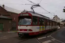 Tw 3048 hatte den Dienst f�r den Tag beendet. Hier f�hrt er gerade in den Betriebshof Am Steinberg rein (D�sseldorf)