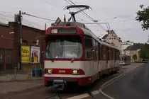 Tw 3046 fuhr nocheinml zum Brehmplatz. Hier am Steinberg am 09.06.11 (D�sseldorf)