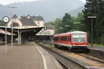 628/928 598 mit der RB Bad Harzburg-Braunschweig am 11.06.2011 in Bad Harzburg.