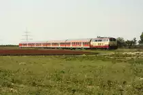 218 105-5 fuhr am 03.06.11 mit einem RB 23 Verst�rker zwischen Rheinbach und Meckenheim nach Bonn 