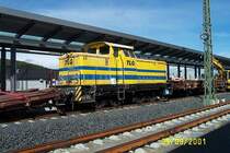 9.September 2001 Bf Montabaur, TLG 15 vor Bauzug, ex DR BR 202