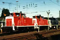 361 835-2, 360 274-5 und 365 131-2 auf Bahnbetriebswerke Oberhausen Osterfeld S�d am 5-9-1996. Bild und scan: Date Jan de Vries. 